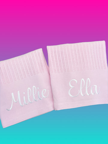 Personalised Cellular Embroidered Blanket