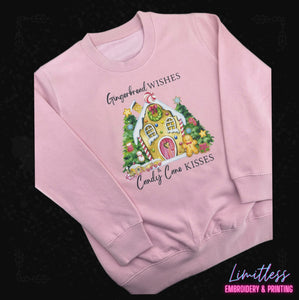 Gingerbread Wishes & Candycane Kisses Sweater (Child & Adult)