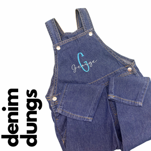 Personalised Denim Dungarees (soft denim)