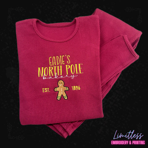 Personalised North Pole Bakery Luxury Loungewear