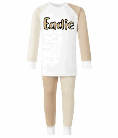 Printed Loungewear (Beige)