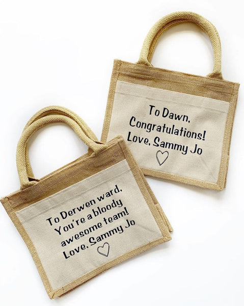 Printed Small Jute Bag