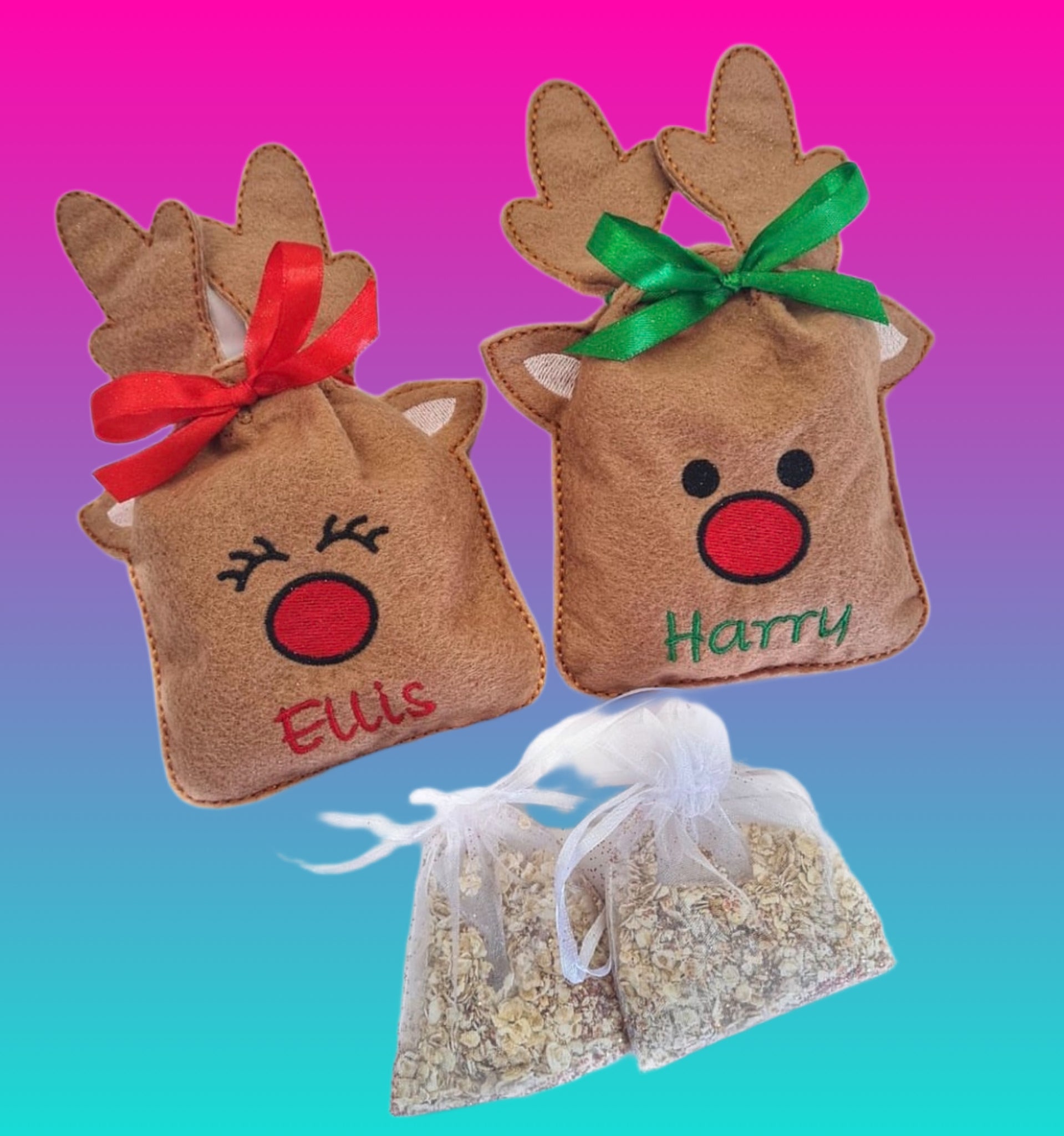 Personalised Reindeer Food Pouches