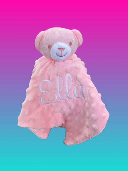 Embroidered Personalised Bear Comforters