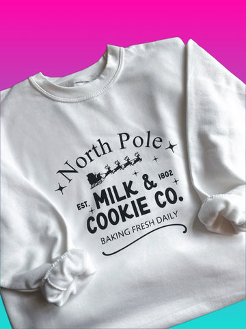 Adults North Pole Milk & Cookie Co. Jumper